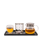 Black Leather Tea Tray